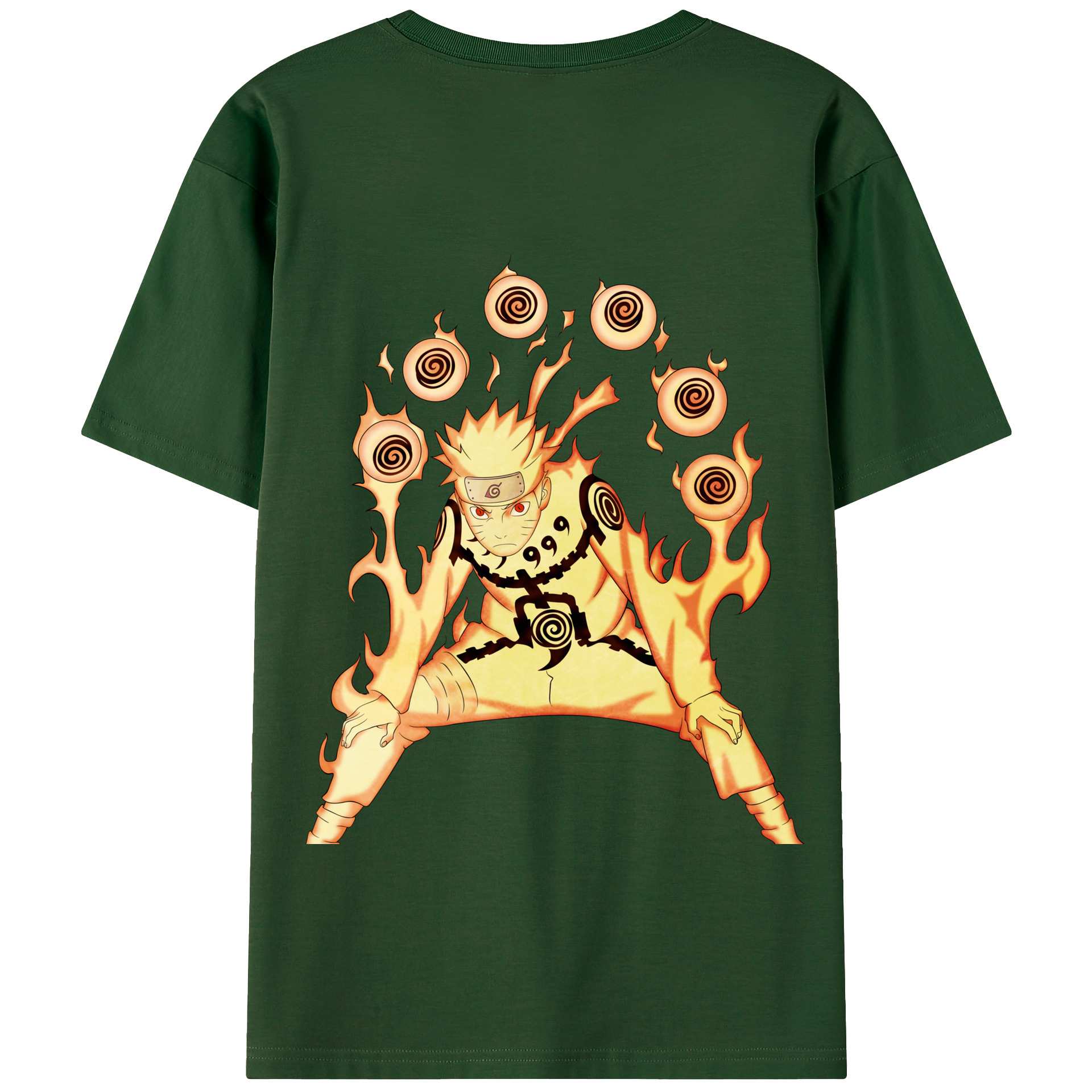 （画像用） NARUTO -ナルト- うずまき ナルト Uzumaki Naruto 綿100％半袖Tシャツ（背面プリント）